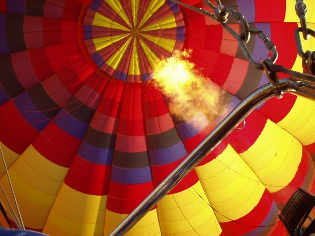 "Hot Air Ballooning at Mammoth Lakes"