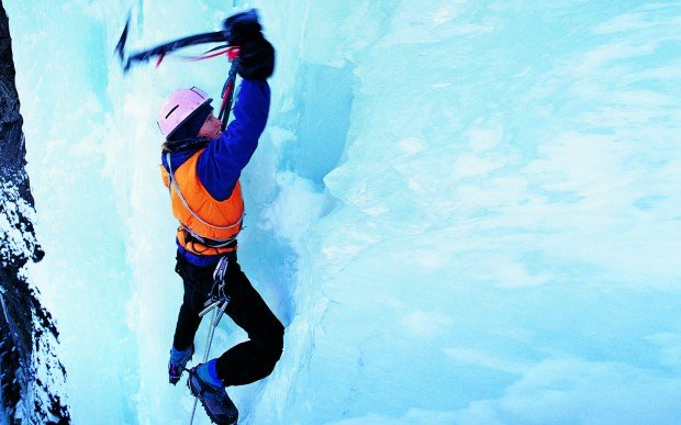 "Ice Climbing Champagne Climb"