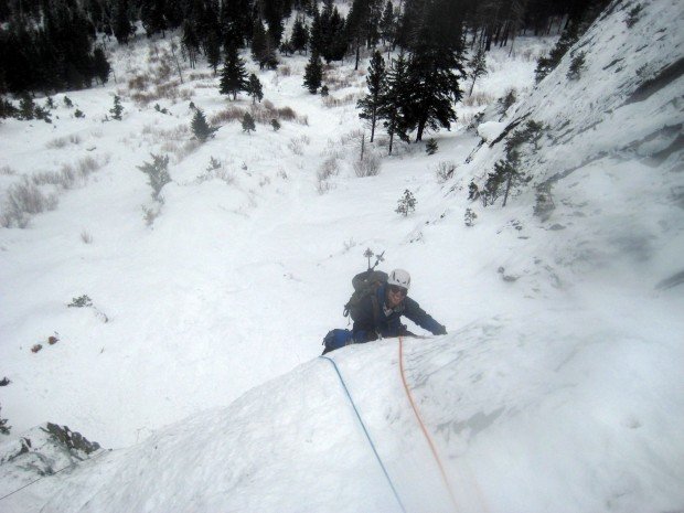 "Ice Climbing Hubba Hubba Falls"