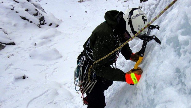 "Ice Climbing The Pencil Route"