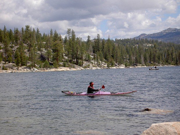 "Kayaker at Spicer Reservoir"