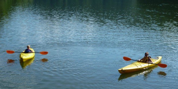 "Kayakers at Lake Earl"