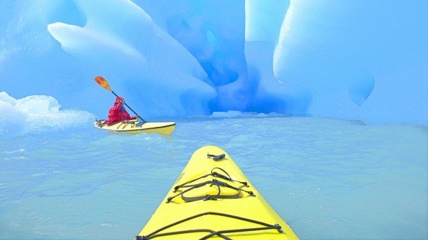 "Kayaking Geike Glacier"