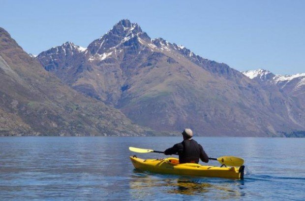 "Kayaking in Lake Wakatipu, Queenstown"