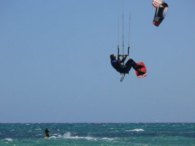 "Kite Surfer at Semaphore Beach"