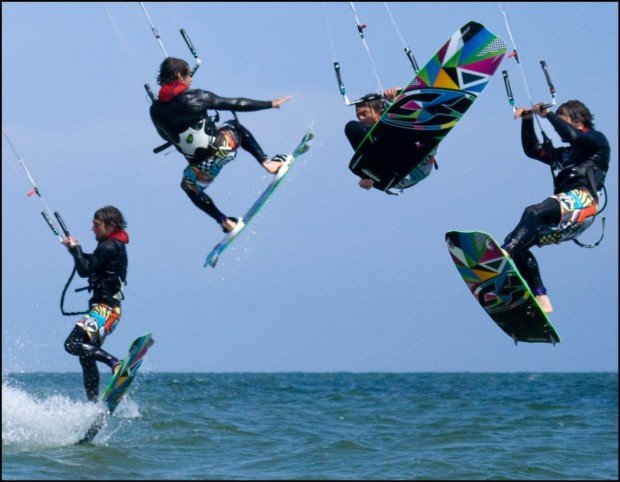 "Kitesurfer at Crescent South Beach"