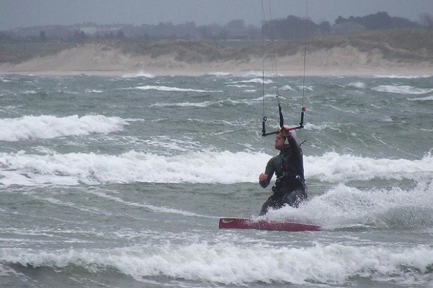 "Kitesurfing at Northumberland Coast"