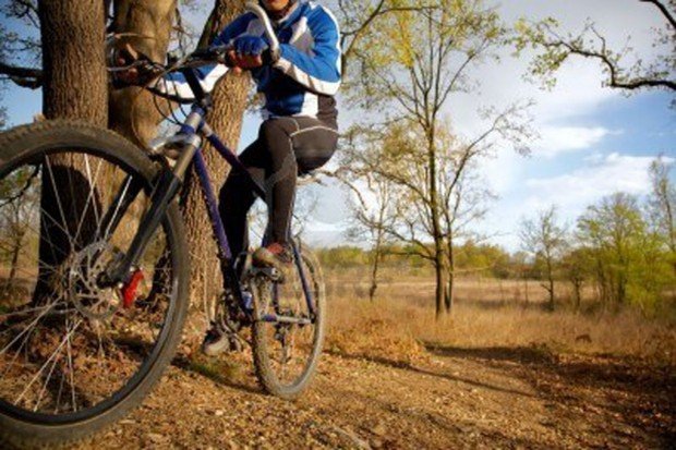 "Mountain Biker at Switzerland Trail"