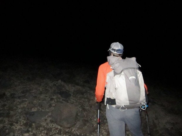 "Night Hiking at Mount Shasta"