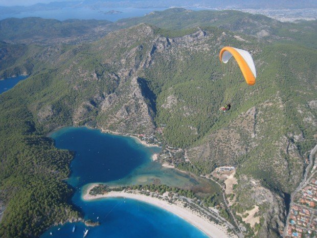 "Paragliding at Big Lagoon"