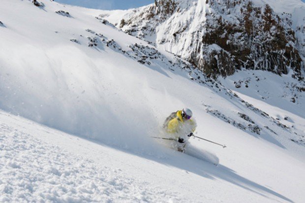 "Parsen Bowl Alpine Skier"