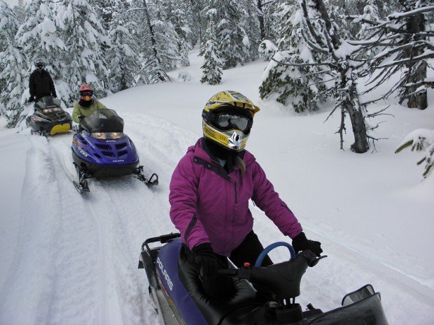 "Paulina Peak, Snowmobiling"