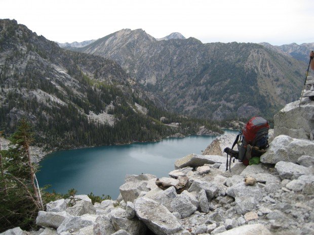 "Rock Climbing Colchuck Balanced Rock-The Scoop Route"