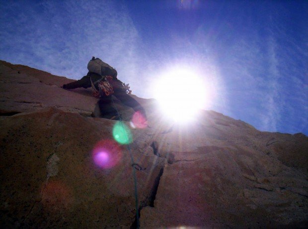 "Rock Climbing Torre Central Climb"