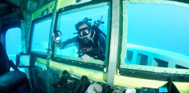 "Scuba Diver at Ex-HMAS Hobart Wreck"