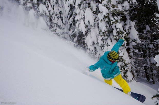 "Sierra at Tahoe Snowboarder"