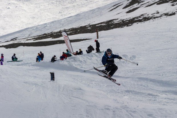 "Skier making a jump"