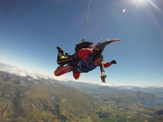 "Skydivers at Wanaka"