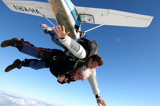 "Skydiving at Langhorne Creek"