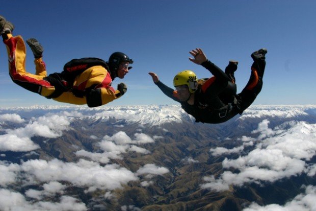 "Skydiving over Methven"