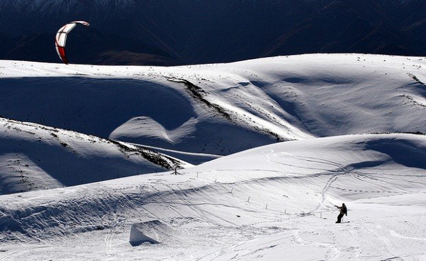 "Snow Kiting at Snow Farm"