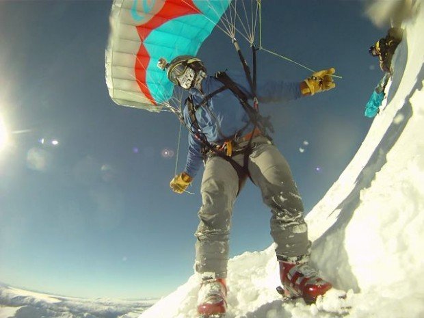 "Snow-kiting at the Remarkables"