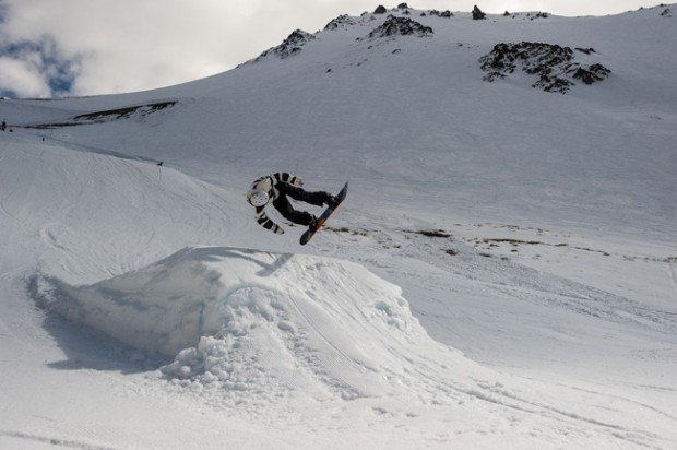 "Snowboarding at the Community Park, Porters"