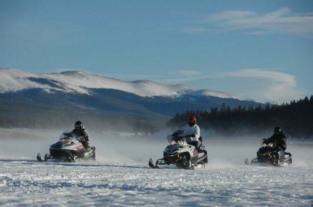 "Snowmobilers at Copper Mountain"