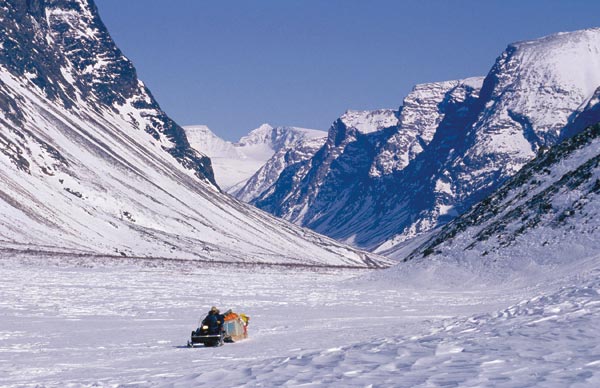 "Snowmobiling at Val Saint Come"