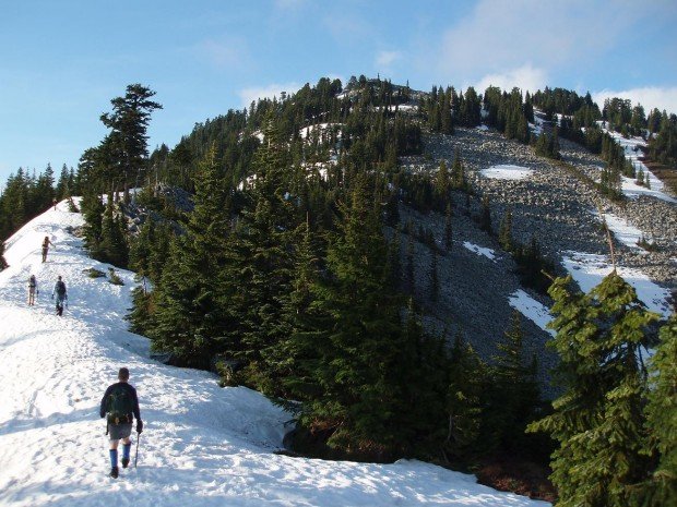 "Snowshoeing Granite Mountain Trail"