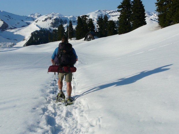 "Snowshoer at Bear Valley"