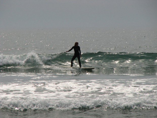 "Surfer at Enderts Beach"