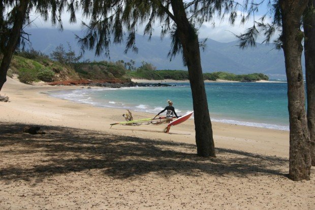 "Windsurfing Sprecklesville Beach"