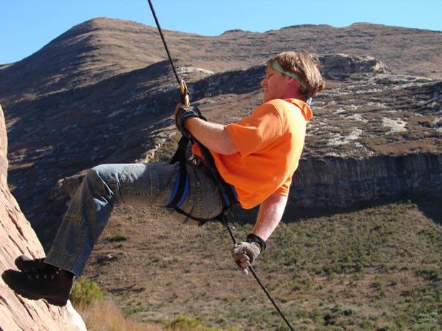 "Abseiling at Clarens"