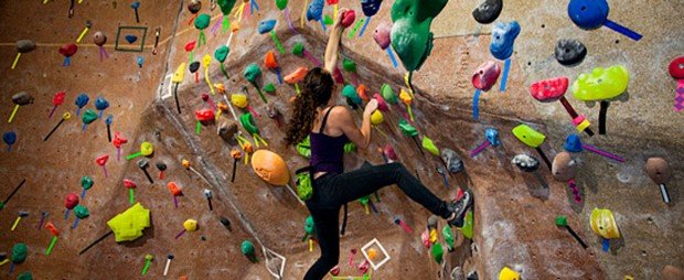 "Climbing on Wall at North Riding"