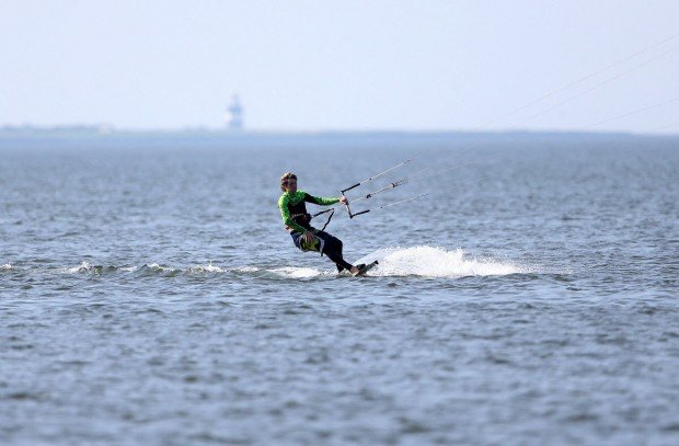 "Coast Guard Beach Kitesurfer"