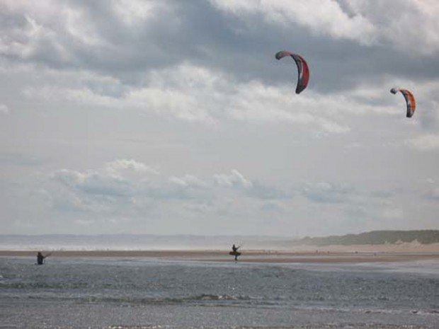 "Kitesurfers at Balmedie"