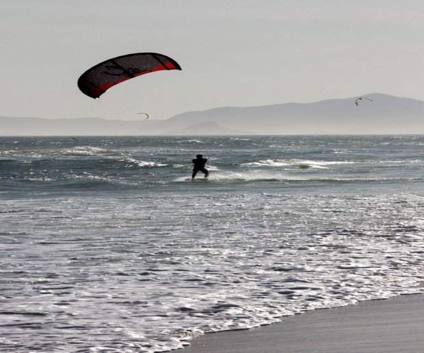 "Kitesurfing at Barra Da Tijuca"