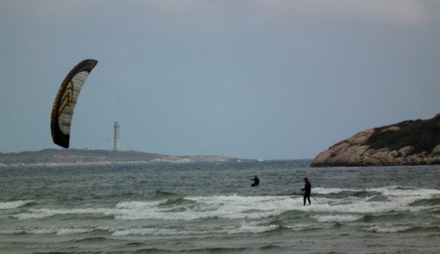 "Kitesurfing at Good Harbor Beach"