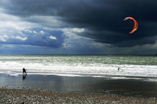 "Kitesurfing at The Magdalen Islands"