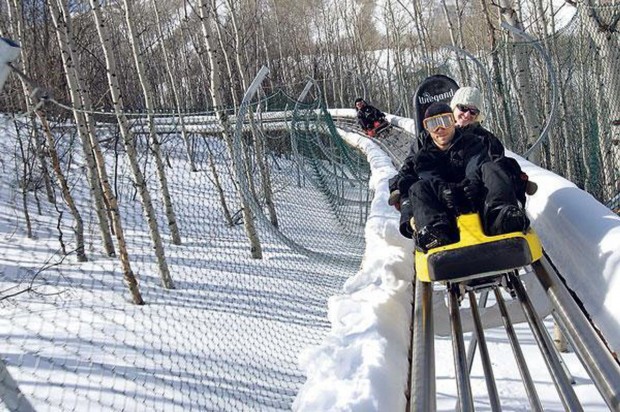 "Mont Saint-Sauver having fun Luge"