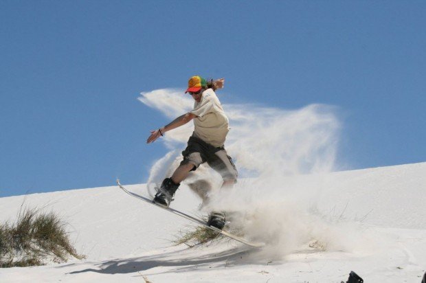 "Sandboarder at Betty's Bay"