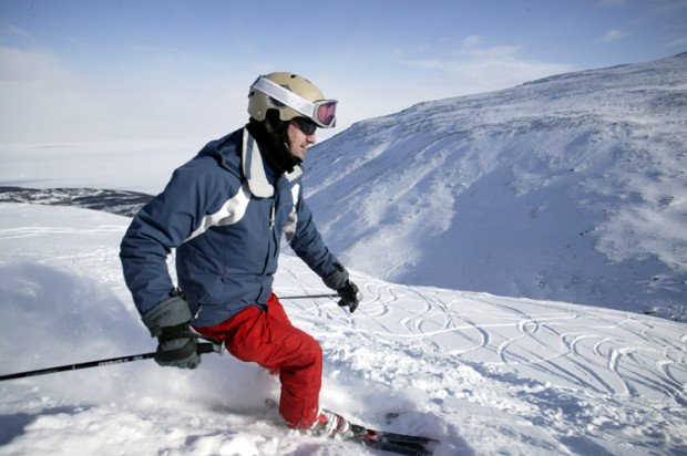 "Skiing in Bjorkliden"