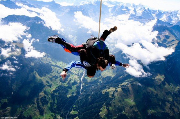 "Skydiving at False Bay"