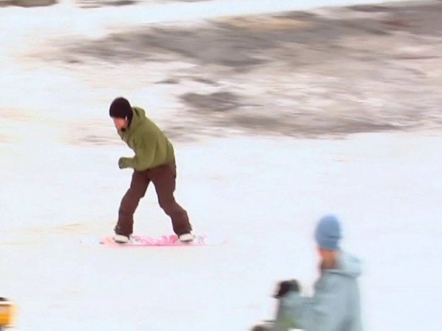 "Snowskating at Mont Cascades"