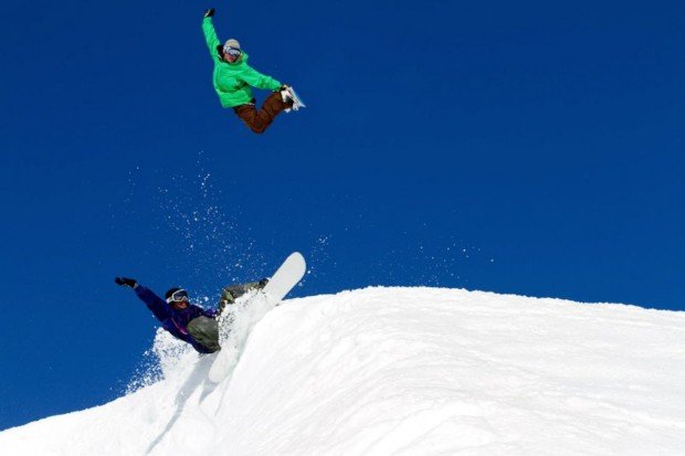 "Snowskating at Mont Garceau"