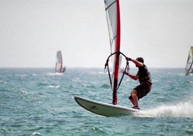 "Windsurfing in Prasonisi Rhodes"