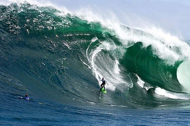 "Surfing at Shipstern Bluff"