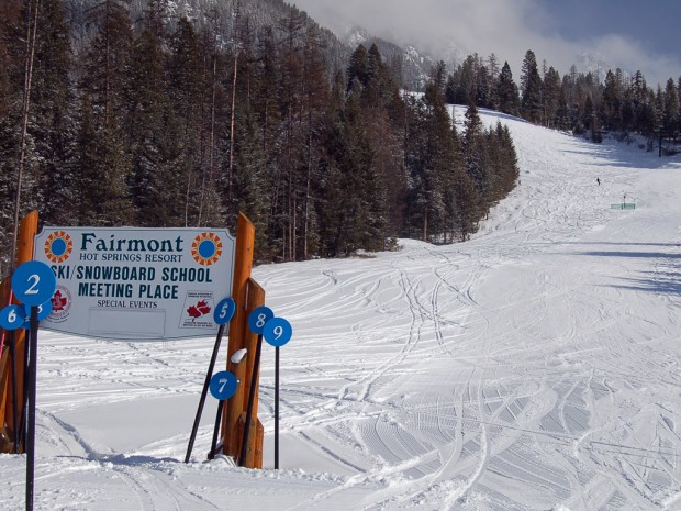 "Alpine skiing at Fairmont Hot Springs Resort"