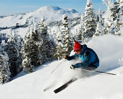 "Alpine skiing at Sun Peaks Resort"